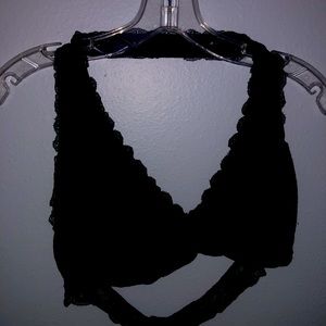 Lace halter black gully hicks bralette